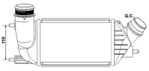Intercooler, CITROËN C8, JUMPY, JUMPY Flak/chassi, JUMPY Skåp, PEUGEOT 807, 807 Van, EXPERT Flak/chassi, EXPERT Skåp, EXPERT TEPEE, 0384