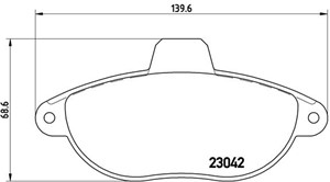 Bromsbeläggsats, CITROËN,FIAT,PEUGEOT, 1617250580, 425125, 425126, 425150, 425151, 425454, 71711135, 71770132, 71770986, 77362238, 77365