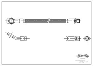 Bromsslang, Bakaxel, OPEL SIGNUM Halvkombi, VECTRA C, VECTRA C GTS, VECTRA C Kombi, SAAB 9-3, 9-3 Kombi, VAUXHALL SIGNUM, VECTRA Mk II,