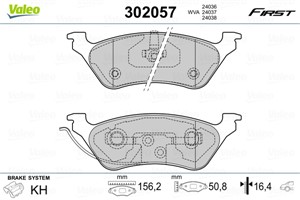 Bromsbeläggsats, Bakaxel, CHRYSLER VOYAGER IV, DODGE CARAVAN, 5019 805AA, 5019805AA, 5071 948AA, 5071948AA