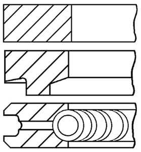 Kolvringar, kit, ALFA ROMEO,CADILLAC,FIAT,LANCIA,OPEL,SAAB,VAUXHALL, 71730218