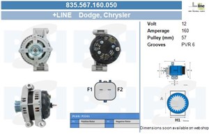 Generator, CHRYSLER 300C, 300C Touring, 04896803AA, 04896805AA, 04896805AB, 04896805AC, 4896803AA, 4896805AA, 4896805AB, 4896805AC