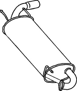 Bakre ljuddämpare, MAZDA MX-5 II, 2022400418, 2022400518, 2022401418, 2102400418, 8671014835, BPM840100C