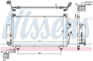 Kondensor, klimatanläggning, MITSUBISHI OUTLANDER I, MN124248, MR958462