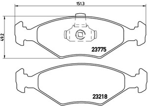 Bromsbeläggsats, Framaxel, FIAT PALIO, PALIO Weekend, SIENA, 71738155, 71738158, 71772210, 77362171, 77362311, 9948038, 9949124