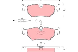 Bromsbeläggsats, Bakaxel, CITROËN EVASION Minibus, minivan, FIAT ULYSSE, LANCIA ZETA, PEUGEOT 806, 4251 11, 4251 12, 4254 66, 71773142,