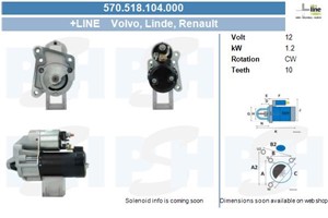 Startmotor, DACIA,RENAULT, 0015010, 13851591, 17089200, 17089291, 34685321, 47427, 7700100647, 7700105080, 7700273783, 7700352049, 77007