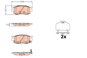 Bromsbeläggsats, Framaxel, HYUNDAI i20 I, 58101-1JA10