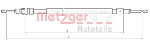 Vajer, parkeringsbroms, Bak, Höger, Vänster, CITROËN C2, PEUGEOT 1007, 4745W4, 474616, 9680317880