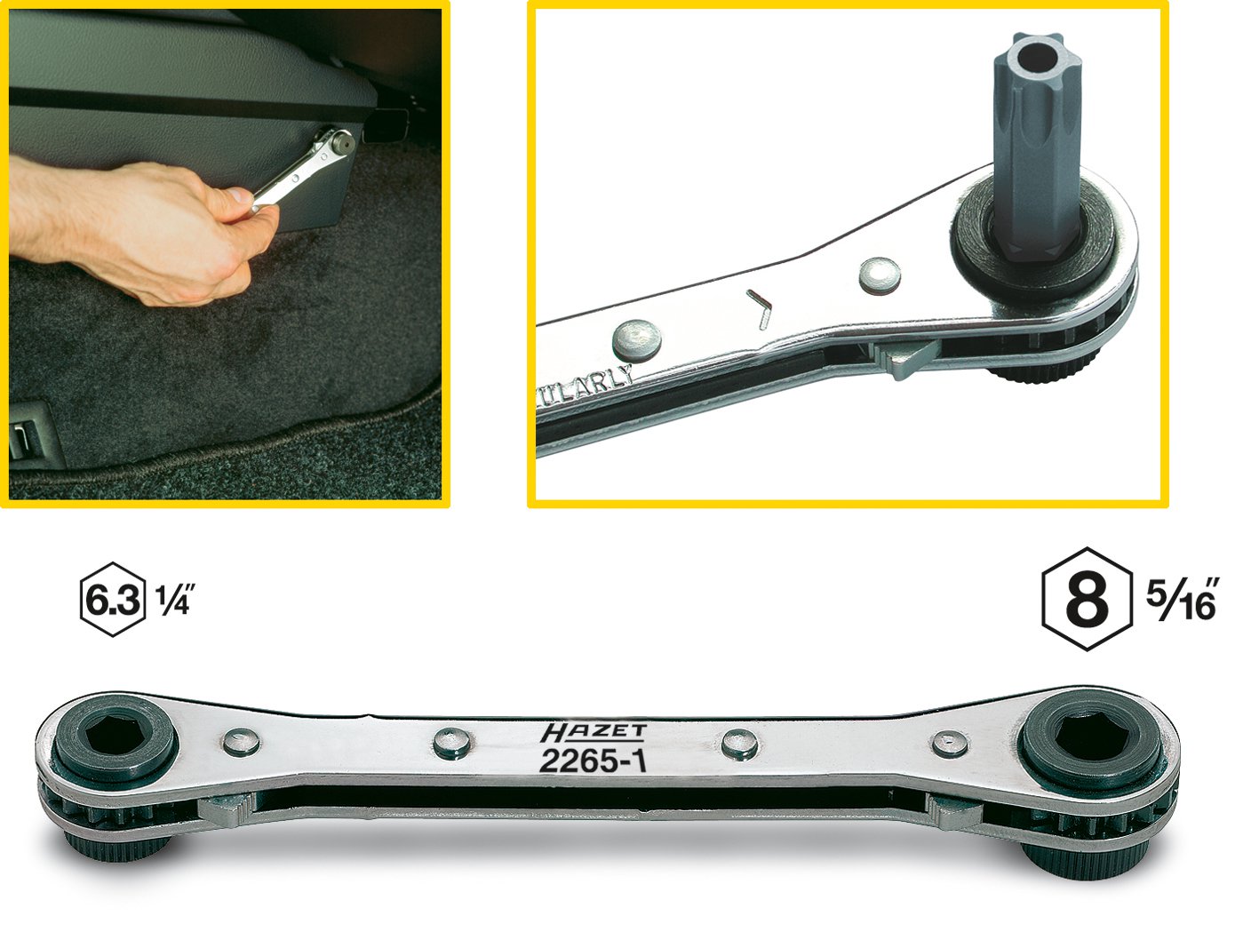 Spärrhandtag 1/4"-5/16"