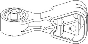 Motorkudde, Höger upptill, CITROËN,FIAT,LANCIA,PEUGEOT, 1806 28, 9641884980