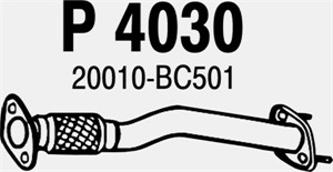 Avgasrör, Mitt, NISSAN MICRA III, NOTE, 20010-BC501