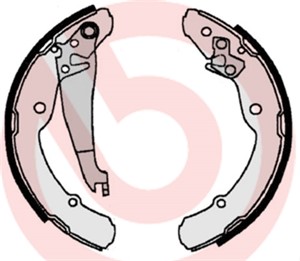 Bromsbackar, sats, SEAT,SKODA,VW, 1234567, 1J0609525, 1J0609525A, 1J0609525B, 1J0609526, 1J0609527, 1J0609528, 1J0698525, 1J0698525A, 1J