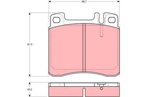 Bromsbeläggsats, Framaxel, MERCEDES-BENZ S-KLASS [W140], 002 420 03 20, 002420032005, 005 420 32 20, A 002 420 03 20, A 005 420 32 20, A