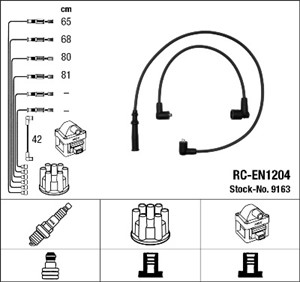Tändkabelsats, NISSAN PICK UP, PRAIRIE, SILVIA, STANZA, STANZA Hatchback, 22450-15R25, 22450-21F26, 22450-D1127