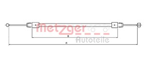 Vajer, parkeringsbroms, Fram, AUDI Q7, VW TOUAREG, 7L0 721 556, 7L0 721 556B