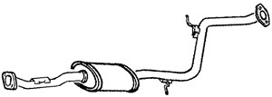 Mittenljuddämpare, MAZDA 323 C IV, 323 F IV, B69140300, B691403009A