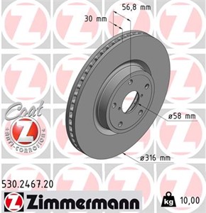 Bromsskiva, Framaxel, SUBARU LEGACY VI, LEVORG, OUTBACK, 26300-AL010, 26300-AL04A