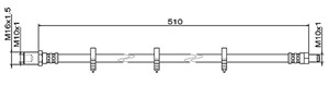 Bromsslang, Inre, Bakaxel höger, Bakaxel vänster, framaxel höger, framaxel vänster, IVECO, 500327224, 504196939, 504197073