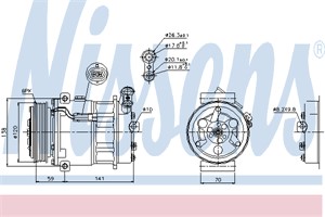 Kompressor, klimatanläggning, CADILLAC,FIAT,OPEL,SAAB,VAUXHALL, 12843774, 13147264, 13171593, 51760316, 6854052, 6854063, 6854089, 71786