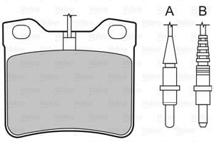 Bromsbeläggsats, Bakaxel, MERCEDES-BENZ VITO Buss [W638], VITO Skåp [W638], V-KLASS [638/2], 0024204820, 0034200020, 24204820, 34200020