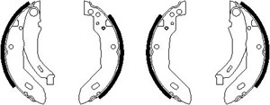 Bromsbackar, sats, Bakaxel, CITROËN XSARA, PEUGEOT 205 II, 306, 306 Break, 306 Cabriolet, 306 Halvkombi, 4241 72, 4241 E5