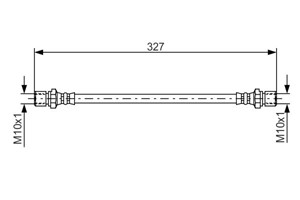 Bromsslang, Fram, höger eller vänster, OPEL COMMODORE C, COMMODORE C Kombi, MONZA A, REKORD E, REKORD E Kombi, SENATOR A, 5 62 314, 9007