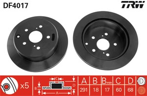 Bromsskiva, Bakaxel, TOYOTA PREVIA I, SUPRA, 42431-14100, 42431-14110, 42431-14120