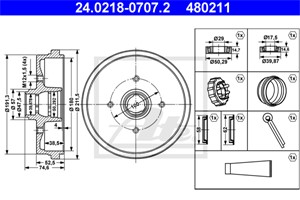Bromstrumma, Bakaxel, AUDI,SEAT,VW, 171 501 615 A, 171 501 615 B, 171 501 615 C, 171 501 615, 191 501 615 B, 191 501 615, 823 501 615 B