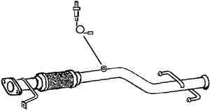 Avgasrör, Mitt, HYUNDAI GETZ, 286101C060, 286101C120, 8AB515010, 8AB515010A, 8AB815010, B66015010R, E9J485013, E9JY8501B, E9JY8501BA