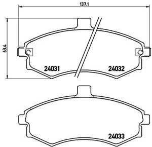 Bromsbeläggsats, Framaxel, HYUNDAI ELANTRA III, ELANTRA Sedan III, MATRIX, 5810117A10, 5810117A20, 581012DA30, 581012DA31, 581012DA40, 5