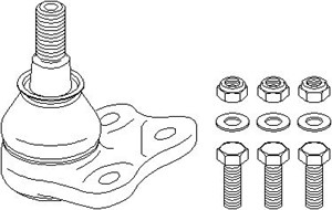 Kulled / Spindelled, Fram, höger eller vänster, VOLVO,FORD, 1 507 181S1, 31317661S1, 31317662S1