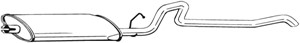 Bakre ljuddämpare, JEEP CHEROKEE, 52003956, 52019133