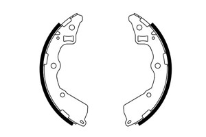Bromsbackar, sats, Bakaxel, KIA PICANTO, 58350 07A00, 58350-07A00
