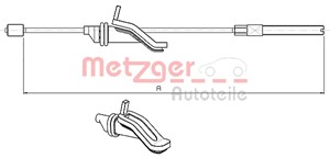 Vajer, parkeringsbroms, Fram, FORD FOCUS II, FOCUS Cabriolet II, FOCUS C-MAX, FOCUS Sedan II, FOCUS Turnier II, 1420259, 3M512853CB