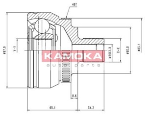 Drivknut, Framaxel, På hjulsidan, FORD GALAXY I, SEAT ALHAMBRA, VW SHARAN, 1007695, 1084716, 1690336, 7M0 498 099, 7M0407321A, 7M0498099