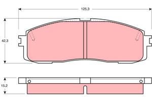 Bromsbeläggsats, Bakaxel, Framaxel, TOYOTA CENTURY, CRESSIDA Sedan, SUPRA, 04466-14010, 04466-22040, 04466-22070, 04466-22090, 04466-221