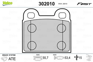 Bromsbeläggsats, Bakaxel, Framaxel, ALFA ROMEO,DAF,OPEL,PORSCHE,SAAB,TALBOT,VAUXHALL,VOLVO,VW, 0060712608, 0060714404, 105262600300, 105