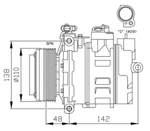 Kompressor, klimatanläggning, OPEL ZAFIRA A Minibus, minivan, VAUXHALL ZAFIRA A, 09122119, 1854096, 1854120, 24416177, 24430230, 685400