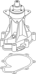 Vattenpump, MERCEDES-BENZ 124 Sedan [W124], 124 T-Model [S124], 190 [W201], E-KLASS [W124], 601 200 02 20, 601 200 07 20, 601 200 09 20,