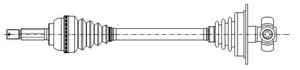 Drivaxel, framaxel vänster, RENAULT LAGUNA I, LAGUNA Grandtour I, 77 01 354 993