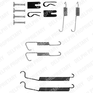 Tillbehörssats, bromsbackar, Bakaxel, CITROËN C2, C2 ENTERPRISE, C3 I, C3 II, C3 Pluriel, PEUGEOT 1007