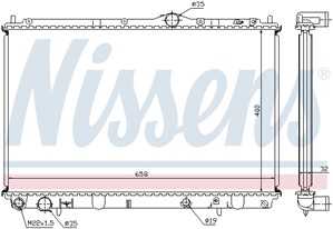 Kylare, motorkylning, MITSUBISHI CARISMA, CARISMA Sedan, VOLVO S40 I, V40 Kombi, 860 2106, 860 2107, MB925662, MR187415, MR911492