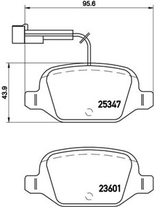 Bromsbeläggsats, ABARTH 500 / 595 / 695, 500C / 595C / 695C, FIAT 500, 500 C, 77365754, 77367241