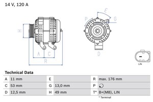 Generator, FORD, 1469714, 1685794, 1698214, 7G9N10300CA, 7G9N10300CC, AV6N10300HA