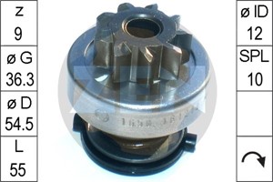 Frihjulsväxel, startmotor, CITROËN,FIAT,IVECO,PEUGEOT, 500053567