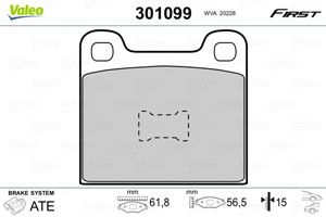 Bromsbeläggsats, Bakaxel, Framaxel, ALFA ROMEO,AUDI,BMW,FORD,MASERATI,MERCEDES-BENZ,OPEL,PORSCHE,SAAB,TALBOT,VAUXHALL,VOLVO,VW, 00042057
