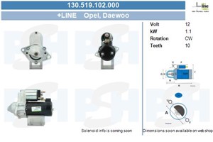 Startmotor, CHEVROLET,DAEWOO,OPEL,VAUXHALL, 09115192, 09117691, 1200172, 1202001, 1202002, 1202109, 1202110, 1202126, 1202127, 1202128,