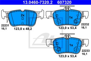 Bromsbeläggsats, Bakaxel, FORD,FORD USA, 5302023, 5333787, 5333798, 5341207, DG9C-2M007-BB, DG9C-2M007-CB, DG9C-2M007-DB, DG9C-2M007-HA