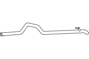 Avgasrör, Bak, MERCEDES-BENZ,VW, 2E0253681AC, 9064902021, 9064902621